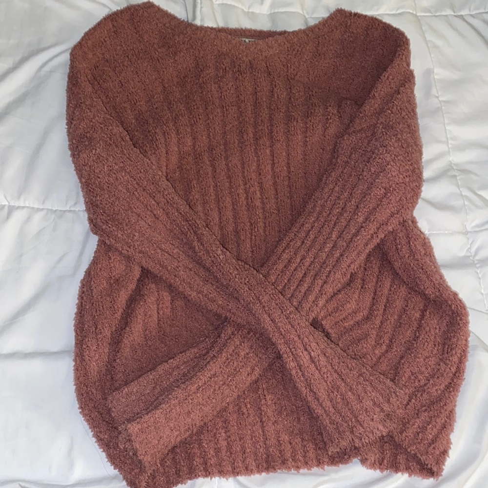 Women’s Pink V Neck Sweater